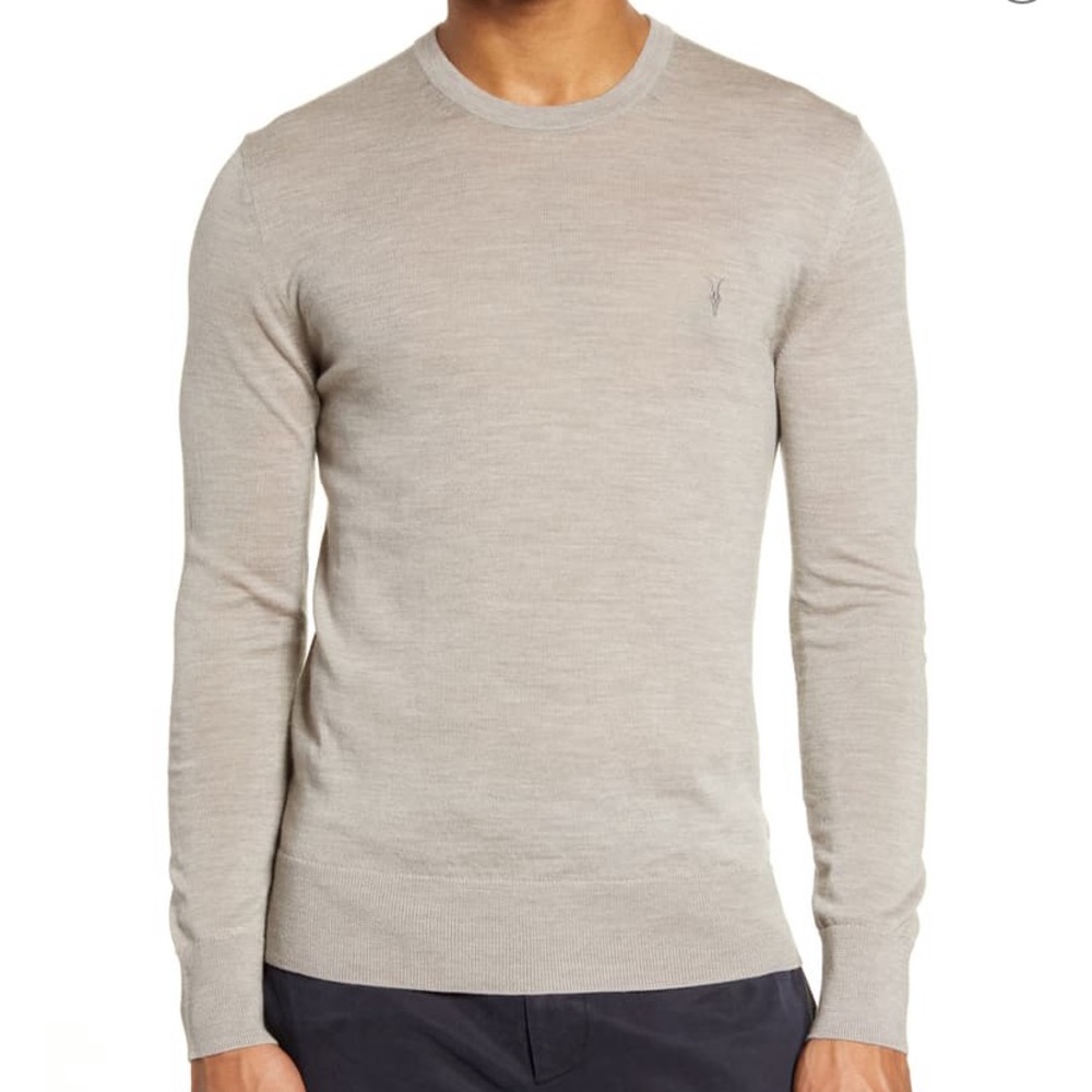 ALLSaints Modern Fit Merino Wool Crewneck Sweater